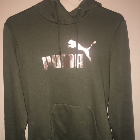 green puma sweater